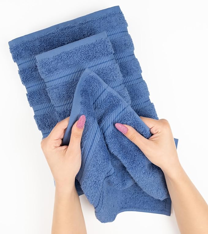 American Soft Linen Luxury 4 Piece Bath Towel Set, 600 GSM 100% Cotton Turkish