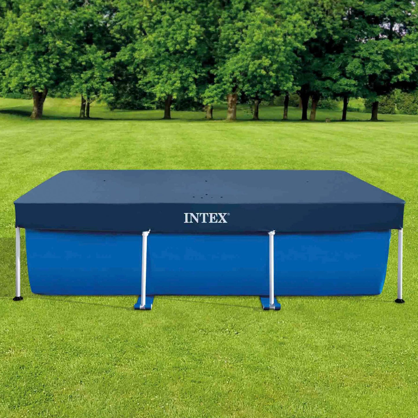 INTEX | Debris/Weather Cover for 3m x 2m Frame Pools - 28038, Rectangular, Blue