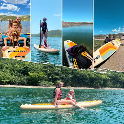 PORTAL SUP Inflatable Paddle Board for Adults, 10'6'' Stand Up Paddleboards, Non-Slip Deck Blow up Paddle Boards with Adjustable Paddle, Carry Bag, Emergency Repair Kit