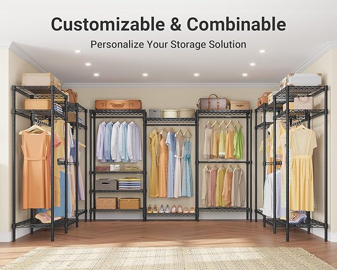 VIPEK V5 Plus Large Portable Closet Rack Freestanding Wardrobe Closet, 85.4" L