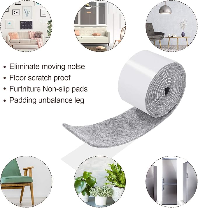 Shappy 2 Packs 120 x 2 x 0.12 Inch Felt Strips