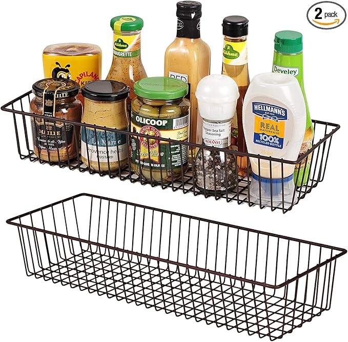 Farmhouse Decor Metal Wire Storage Organizer Bin Basket