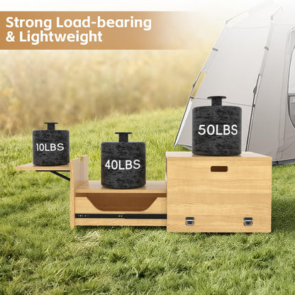 Haddockway Overland Kitchen Slide-Out System,All-in-One Folding Camping Table with Storage Drawer for SUV, Camp Kitchen Box for Outdoor Cooking, Picnic, Overlanding, Travel