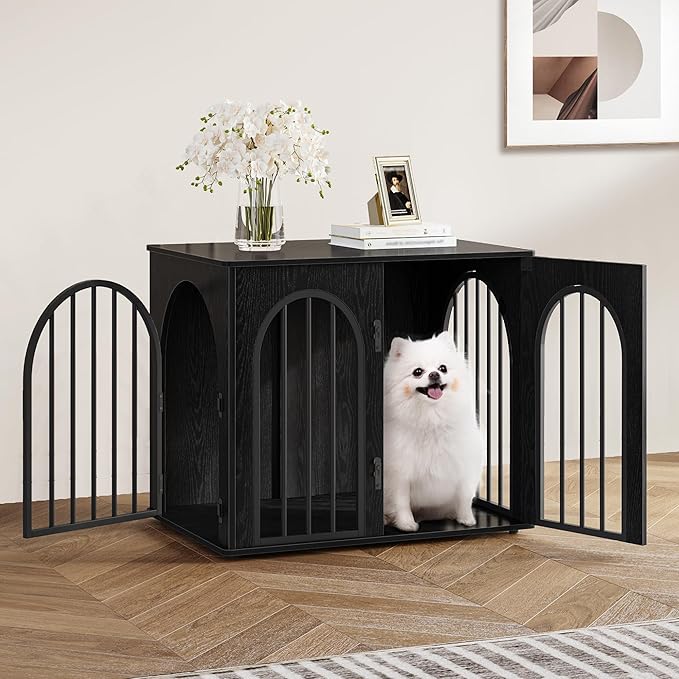 Hzuaneri 26.8'' Wooden Dog Crate Furniture, Indoor Dog Kennel Dogs Cage