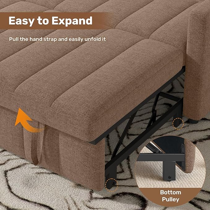 Nebuaegis Sleeper Sofa Bed, 3-in-1 Convertible Pull Out Couch
