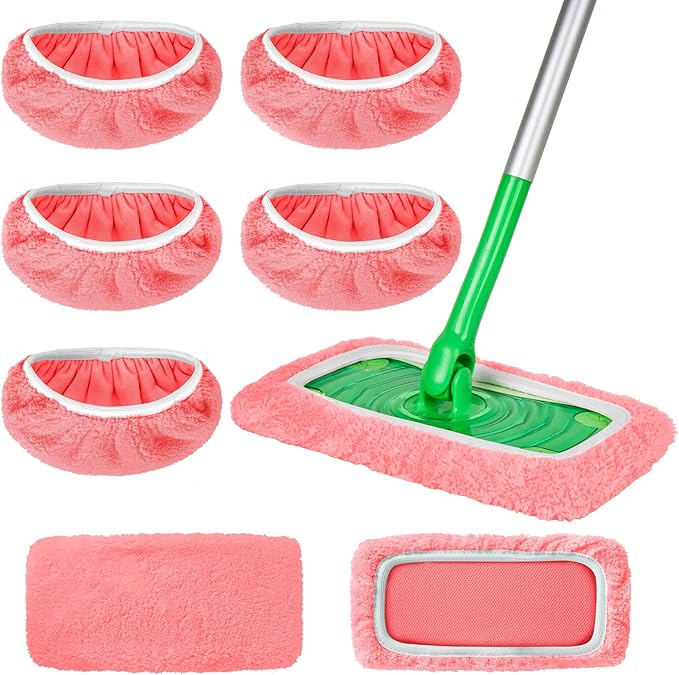 5 Pack Reusable Microfiber Mop Pads Compatible