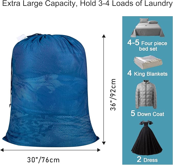 Polecasa Heavy Duty Extra Large Mesh Laundry Bags