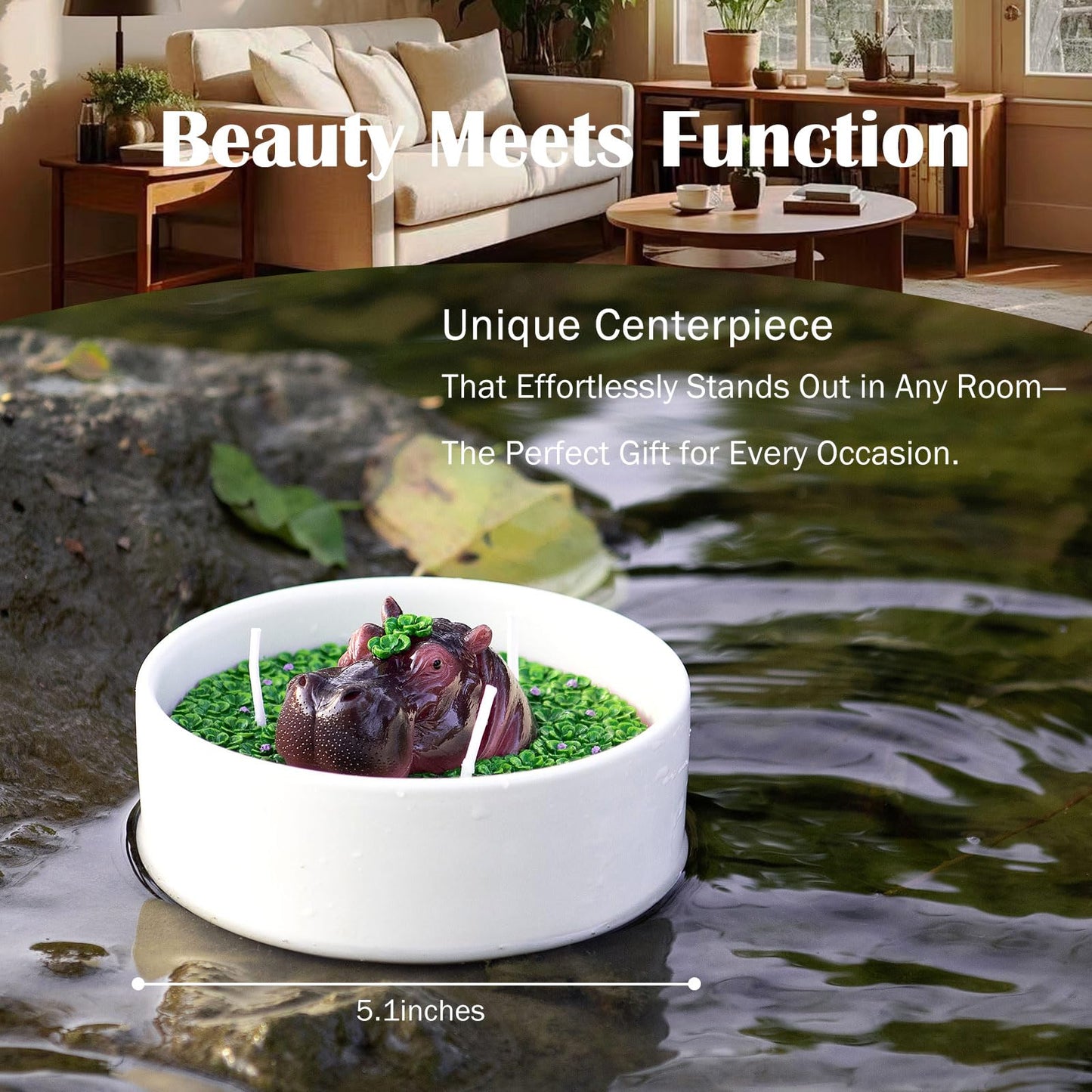 Hippo Vegetable Wax Candle Bowl