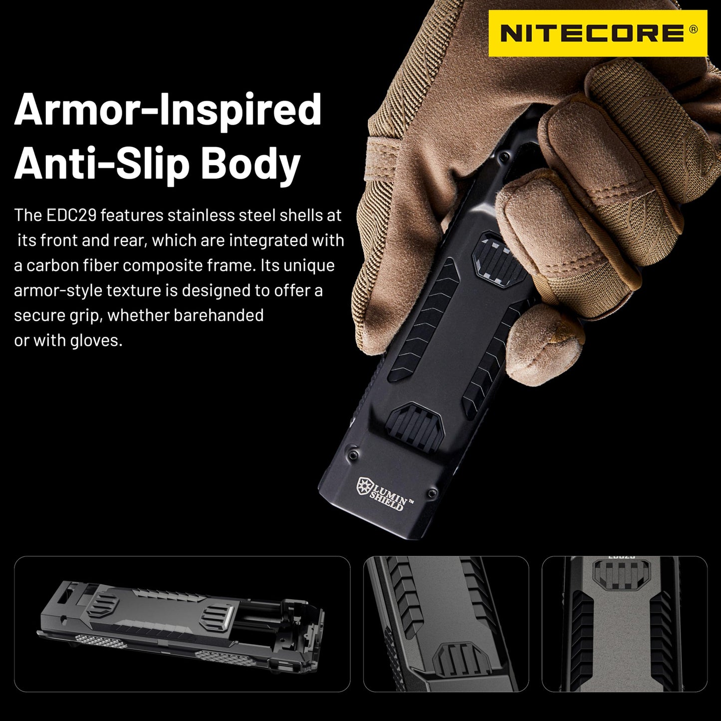 Nitecore EDC29 6500 Lumen Ultra Slim High Performance EDC Flashlight with Retractable Keychain