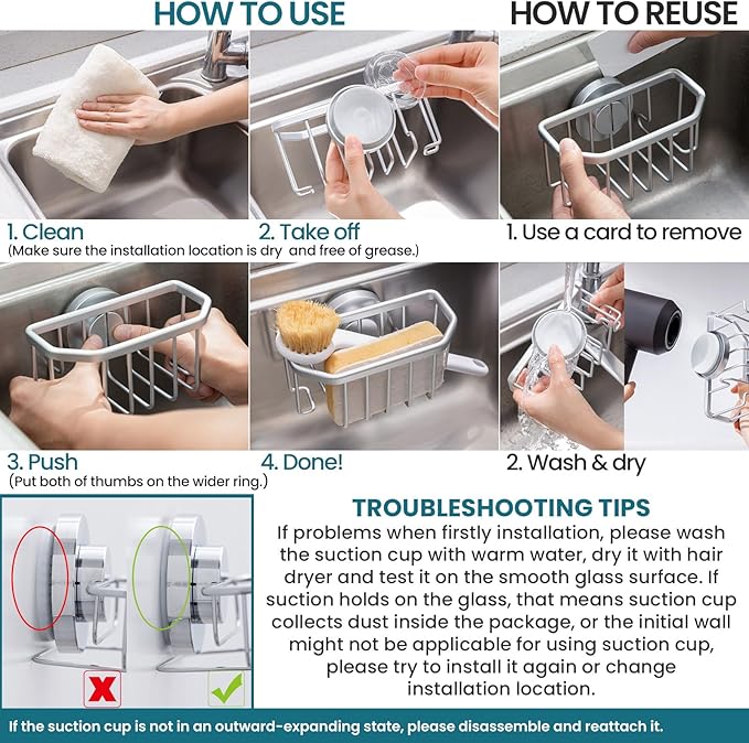 TAILI Sponge Holder for Kitchen Sink