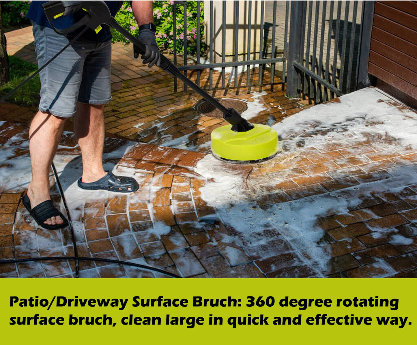 Stream Pressure Washers Jet Washer for Patio, 135Bar 1650W 420L/H Portable Power Washers with Brush, Electric High Power Washer Car Washing Machine, Garden Cleaning Machine for Driveway