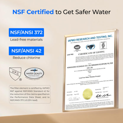 Waterdrop 2.25G Gravity Water Filter System, NSF/ANSI 42&372 Standard, Stainless Steel System with 4 Carbon Filters, Reduces 99% of Lead and Chlorine for Home, Camping, Emergencies