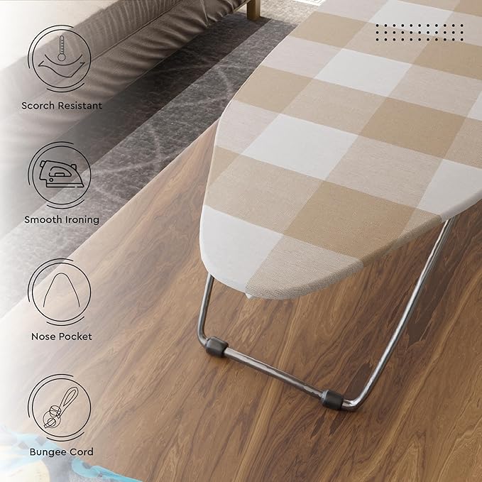 Encasa XO Ironing Board Cover and Pad 28"x12" - 4mm Felt Mini Iron Board Cover