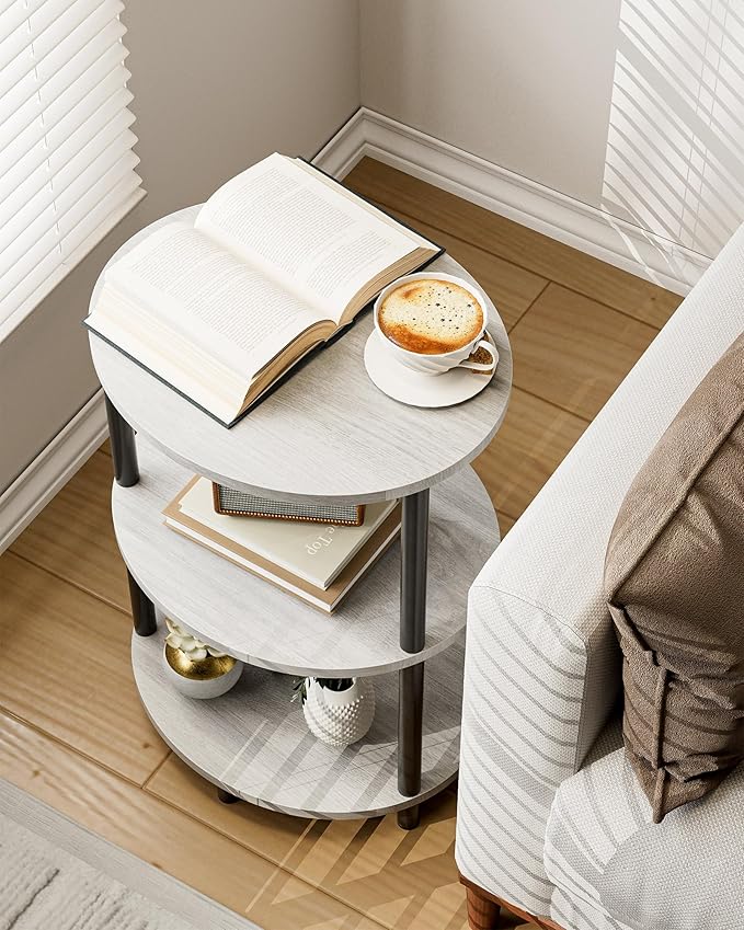 Round Pedestal End Table