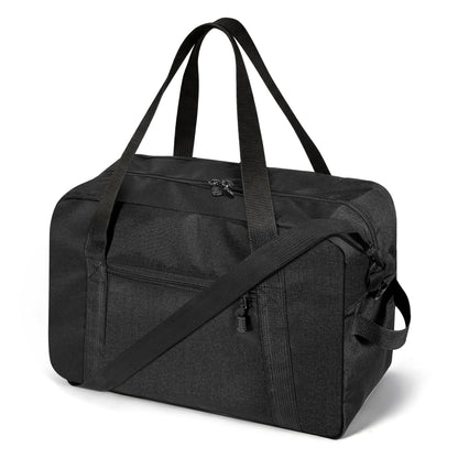 Nouatbog Small Gym Bag 14 Inch Duffel Bag for Women & Men,Waterproof Travel Sports Bags,Mini Gym Duffel with Bottle Holder,Foldable Lightweight Carry On Duffle-Black