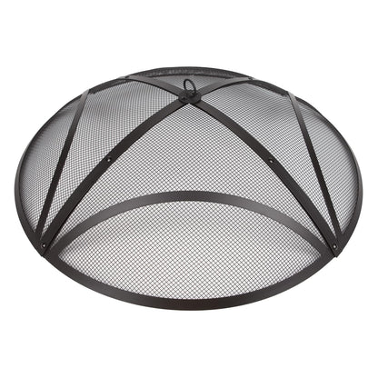 WeCooper 32In Reinforced Steel Round Fire Pit Screen Cover,Outdoor Patio FirePit Spark Screens,Heavy Duty Steel Mesh Fire Pit Ember Lid with Handle…