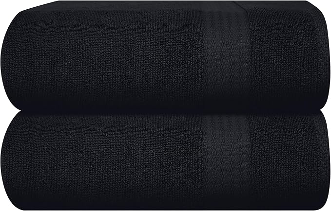 GLAMBURG Premium Cotton Oversized 2 Pack Bath Sheet 35x70-100% Pure Cotton
