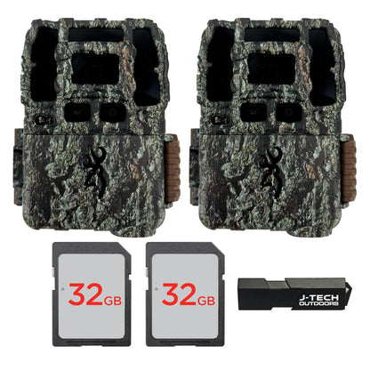Browning Dark Ops DCL Nano Trail Game Camera Bundle Includes 32GB Memory Card and J-TECH Card Reader (26MP) 2 Pack | BTC6DCLN