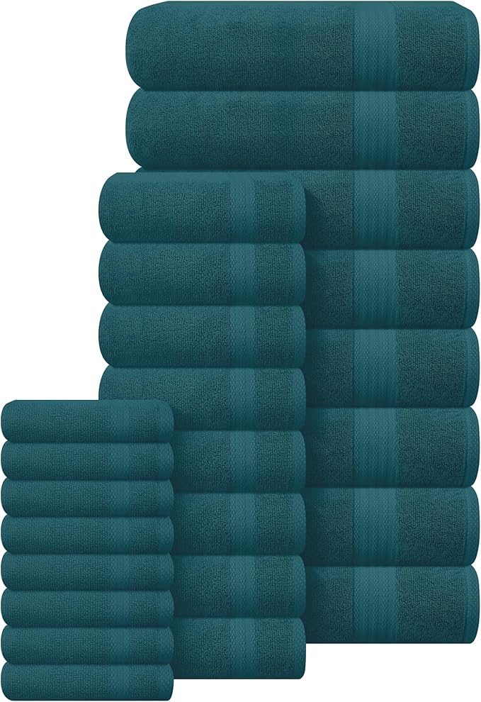GLAMBURG Ultra Soft 24-Piece Towel Set