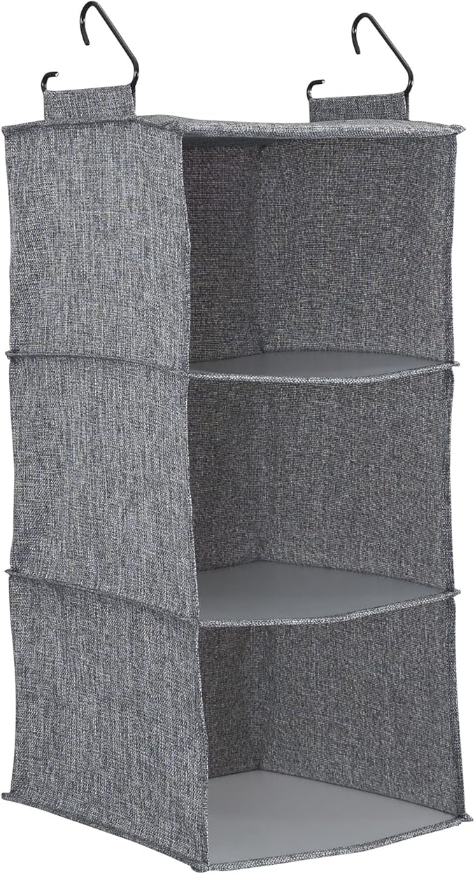 Household Essentials 3 Shelf Hanging Closet Organizer, Hanging Shelf