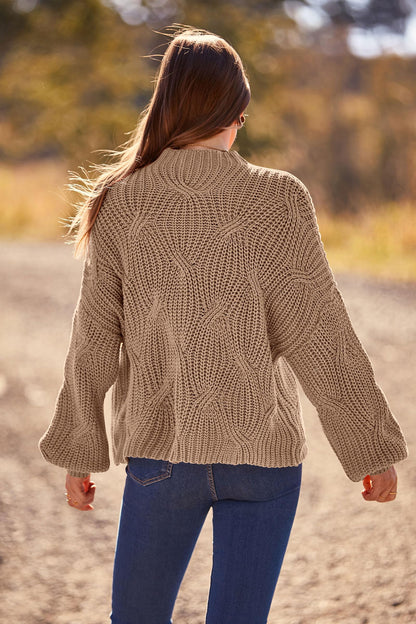 PRETTYGARDEN Women's Fall Oversized Pullover Sweaters Casual Crewneck Long Sleeve Chunky Cable Knit Tops Winter Clothing