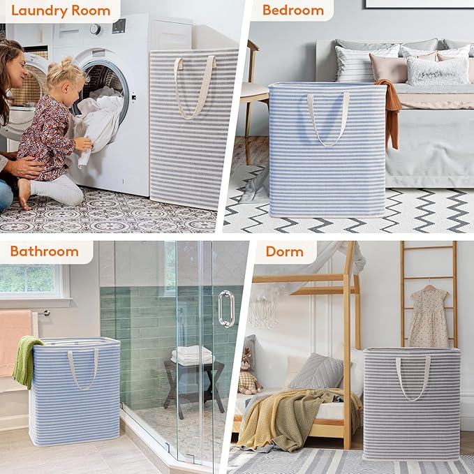 Lifewit 2 Pack Laundry Hamper Large Collapsible Laundry Baskets, Freestanding