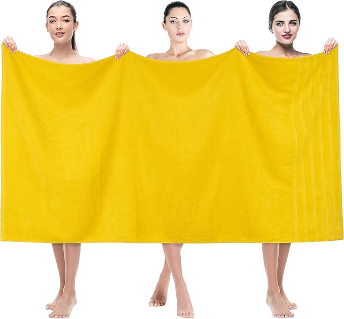 American Soft Linen 35x70 Jumbo Large Bath Towel, 600 GSM 100% Cotton Turkish