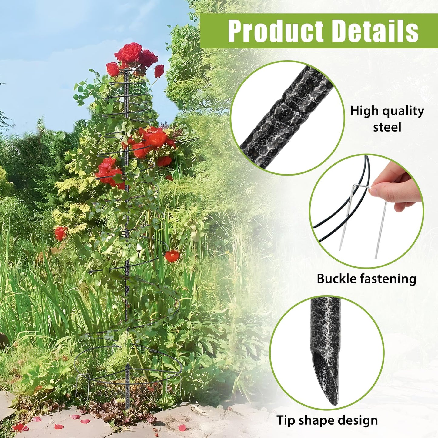 Trellis for Climbing Plants Outdoor or Indoor,73inch Tall Garden Trellis for Climbing Plants,Metal Plants Trellis Support for Vine Vegetables,Flowers
