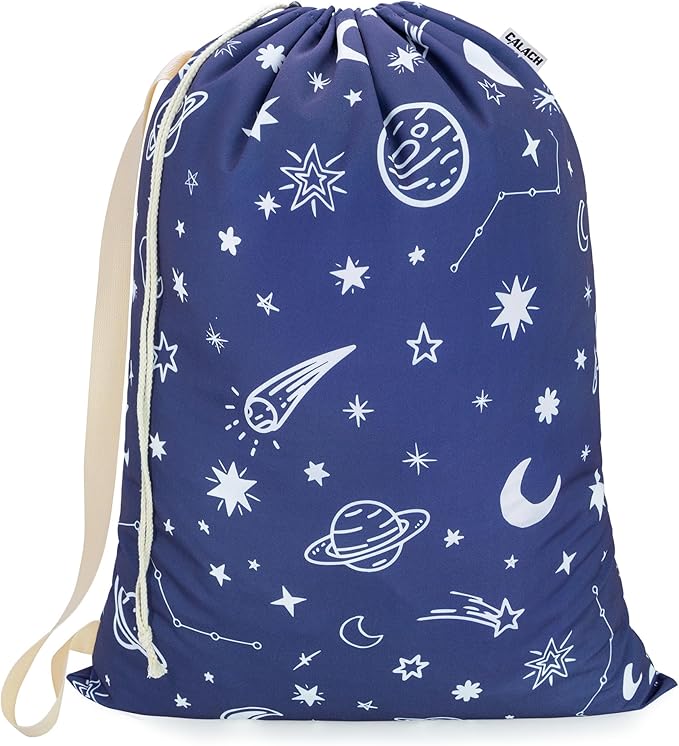 Canvas Laundry Bag with shoulder Strap 24"W x 29"H, Large Drawstring Dirty