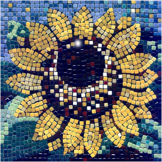 Get Creative with Our Adult Mosaic Hobby Kit, Relaxing Crafting, 7-inch (20cm) Square Shape, Sunflower