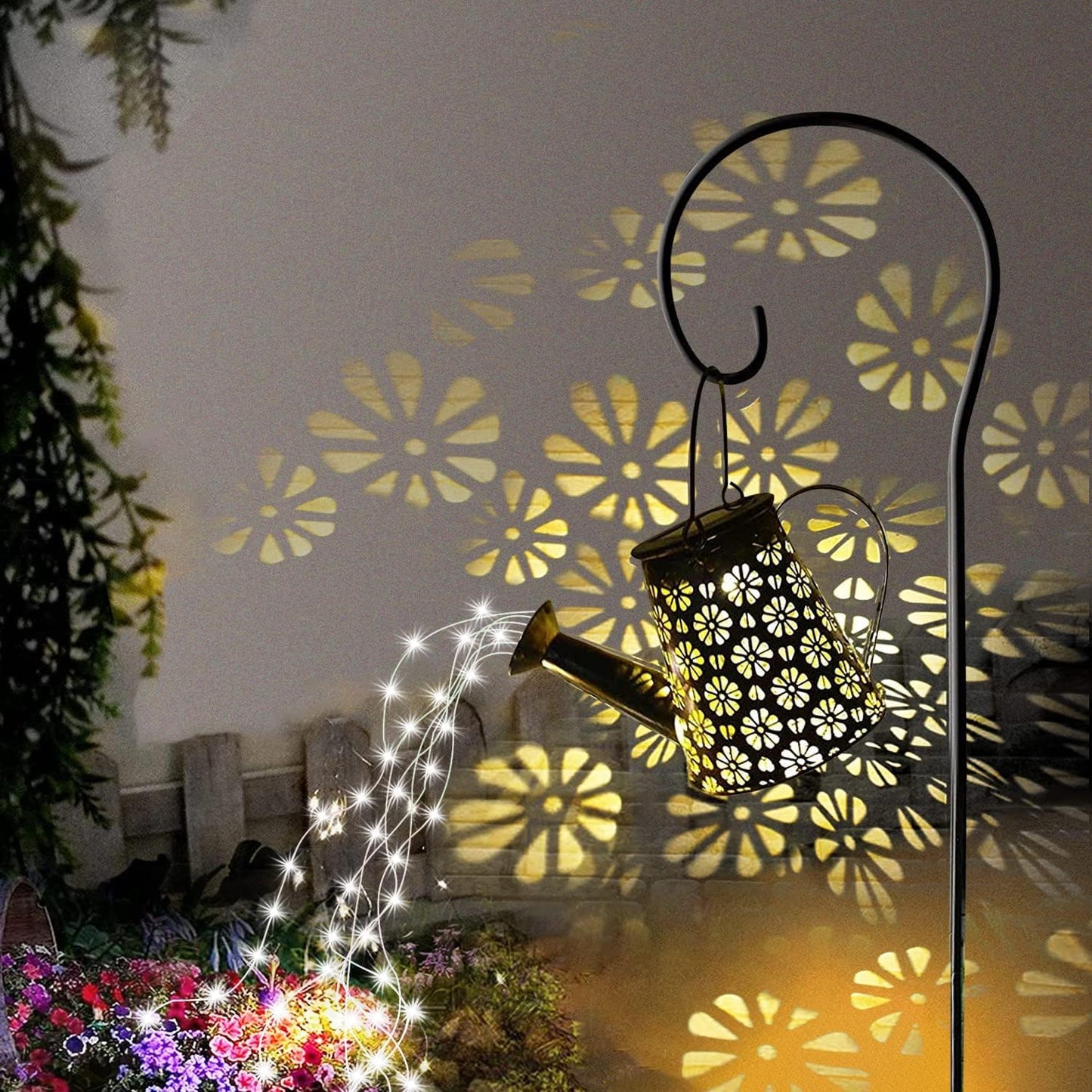 WDLFCGC 2 Pack Solar Watering Can with Lights,Solar Outdoor Garden Decor Waterproof Hanging Lantern Landscape Lights Outside Decorations for Yard Lawn Patio Gardening Gifts.
