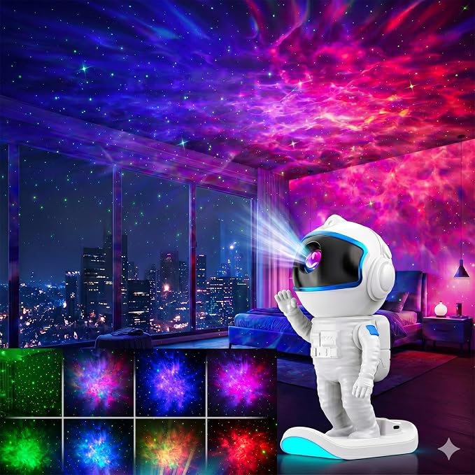 Galaxy Projector, Star Projector Night Light with Timer and Remote for Bedroom, Adjustable Head Angle Nebula Ceiling Lamp, Gifts for Adults, Teens, Christmas, Birthday, Room Decor
