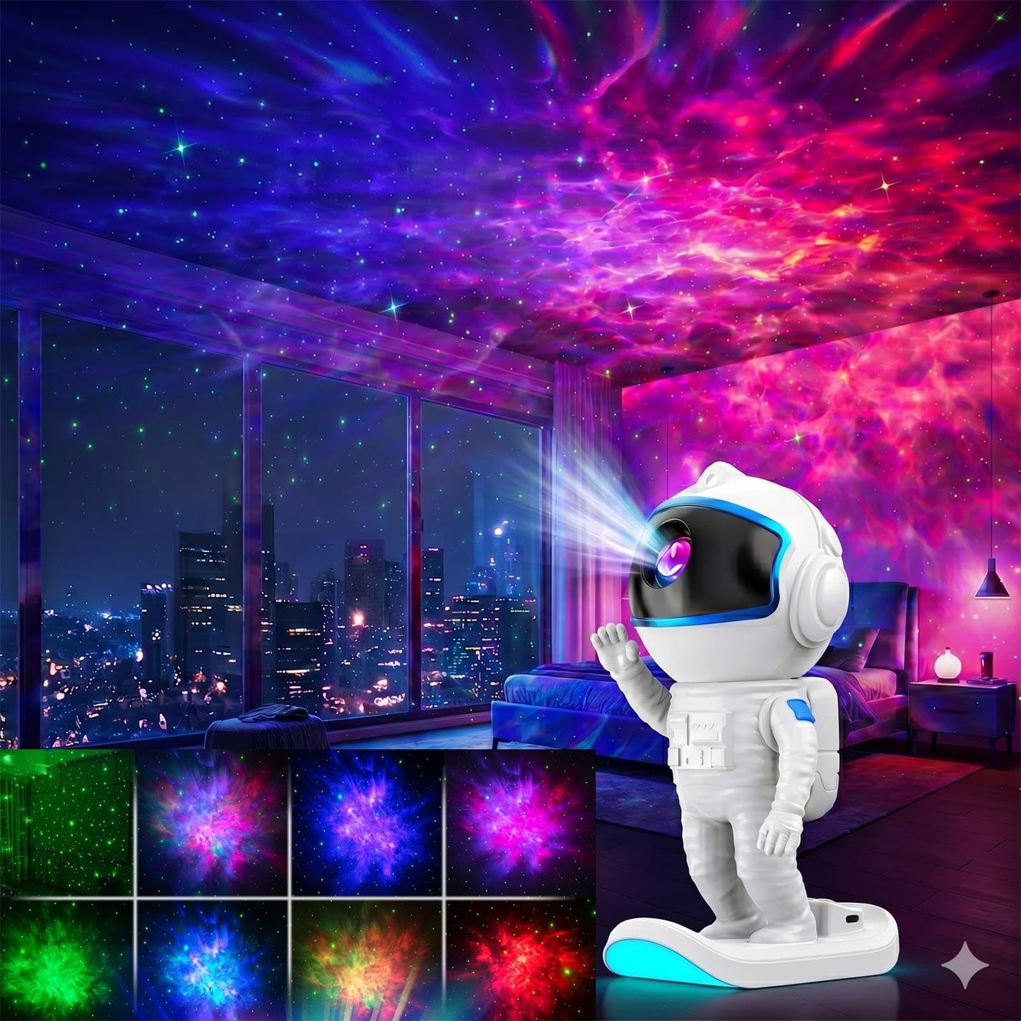 Galaxy Projector, Star Projector Night Light with Timer and Remote for Bedroom, Adjustable Head Angle Nebula Ceiling Lamp, Gifts for Adults, Teens, Christmas, Birthday, Room Decor