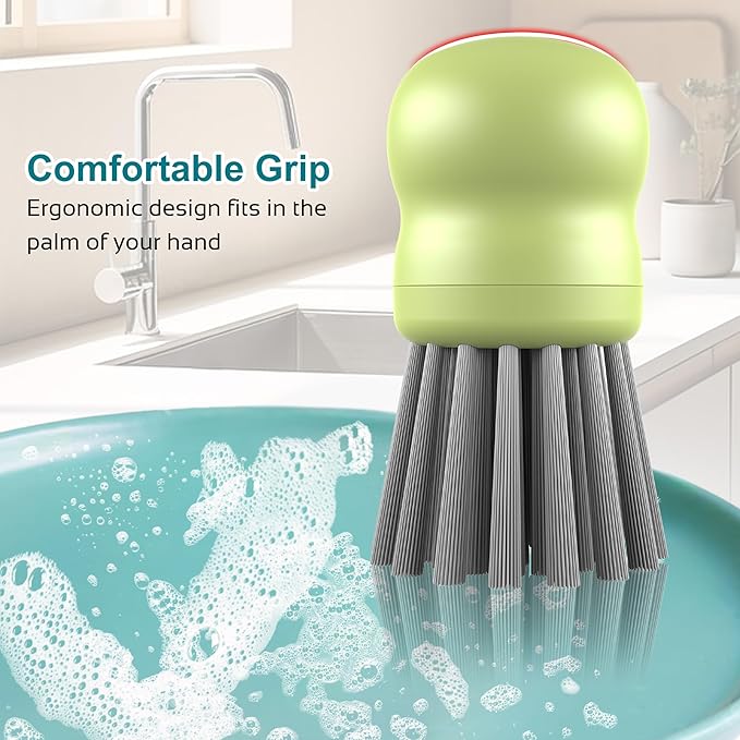 Mini Dish Brush for Cleaning Chicken Shredder, Palm Brush Dish Scrubber
