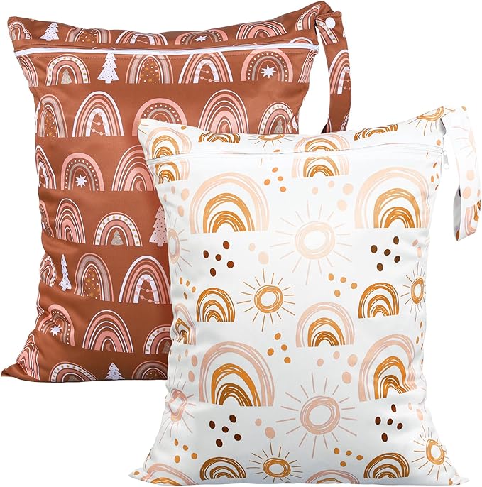Shappy 2 Pcs Large Travel Laundry Bag Washable Waterproof Wet Dry Large Dirty