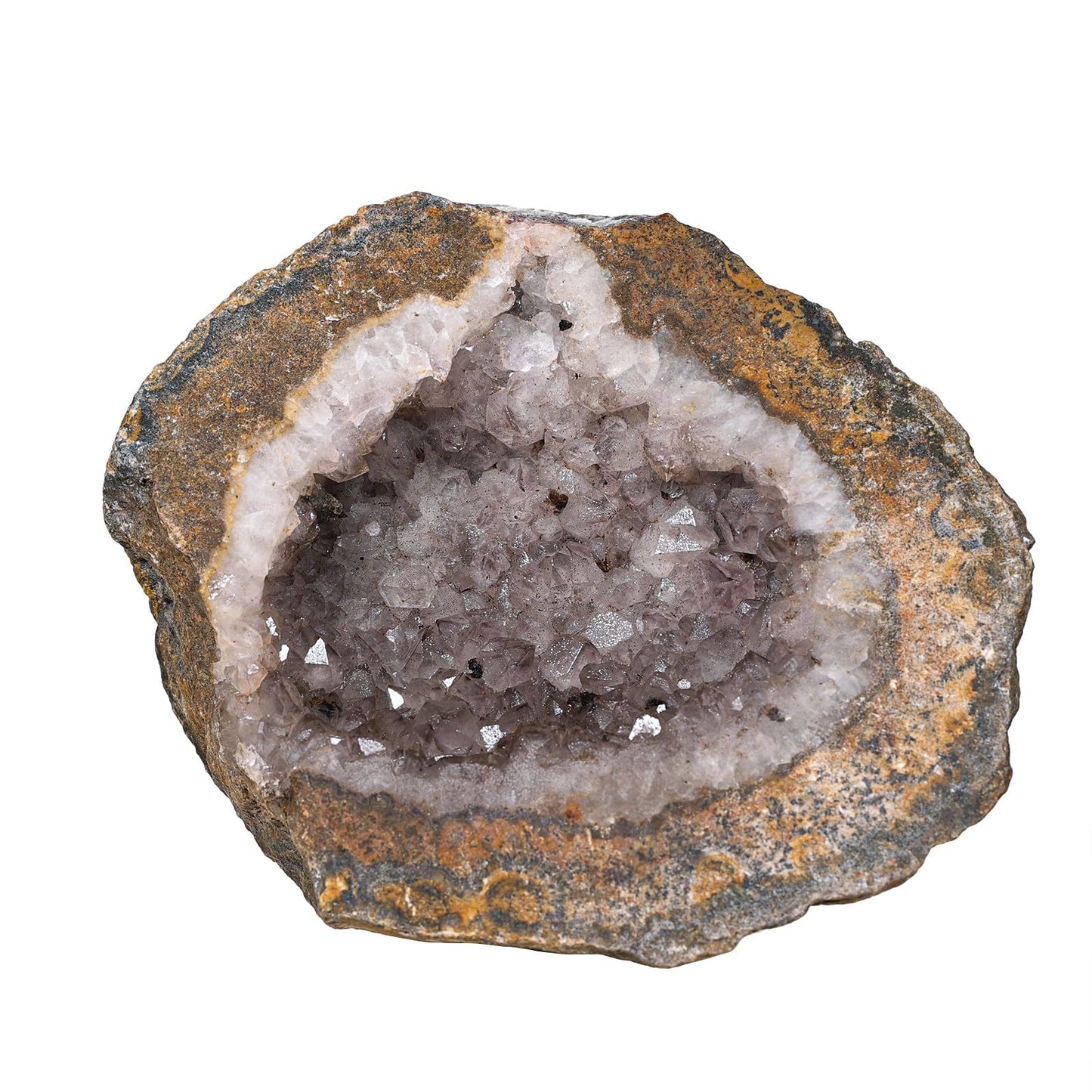 Rockcloud Natural Geode Agate Specimen Irregular Quartz Crystal Cluster Mineral Stone for Home Decoration, 0.44-0.66 lb