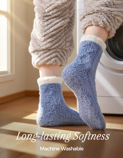 TEHOOK Warm & Cozy Valentines Gifts for Women, Fluffy Fuzzy Plush Sleeping Slipper Socks - Soft Warm Fabric