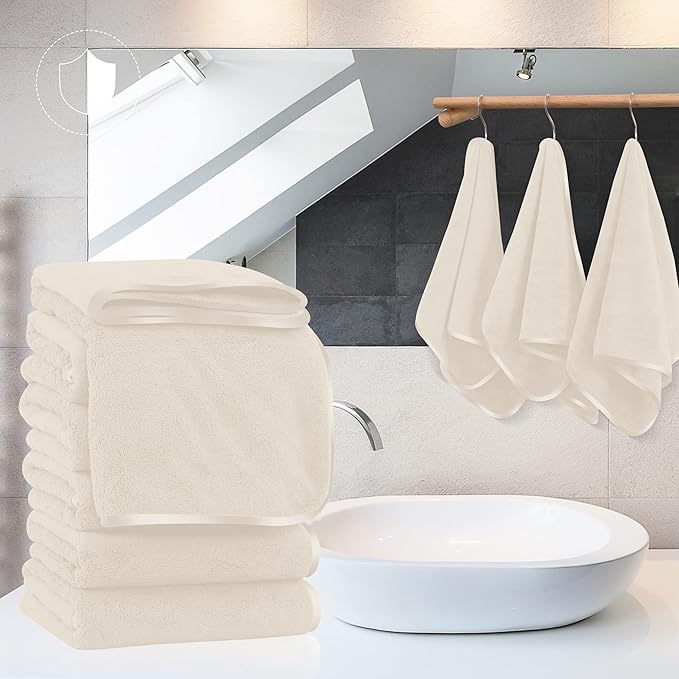 TENSTARS Silk Hemming Hand Towels