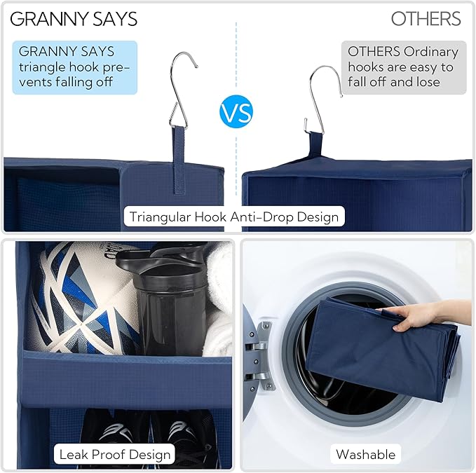 GRANNY SAYS 3-Shelf Closet Organizers and Storage, Foldable Hanging Closet