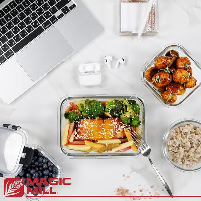 Magic Mill Premium Borosilicate Glass Food Storage Containers