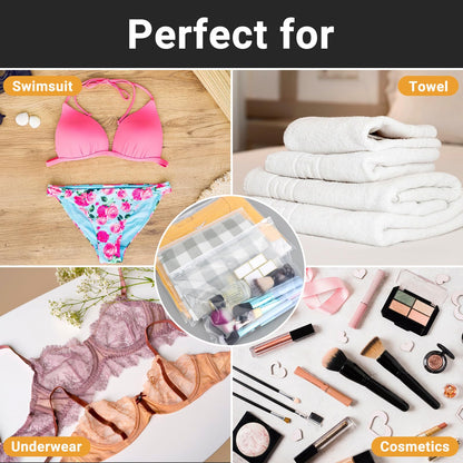 Svaldo Swimsuit Bags Storage Clear, Clothing Packaging Bags for Bikini, Swimwear, Bathing Suit Storage, T Shirt Packaging, 10x8 inch, Pack of 25, 3 Mil with Vent Holes