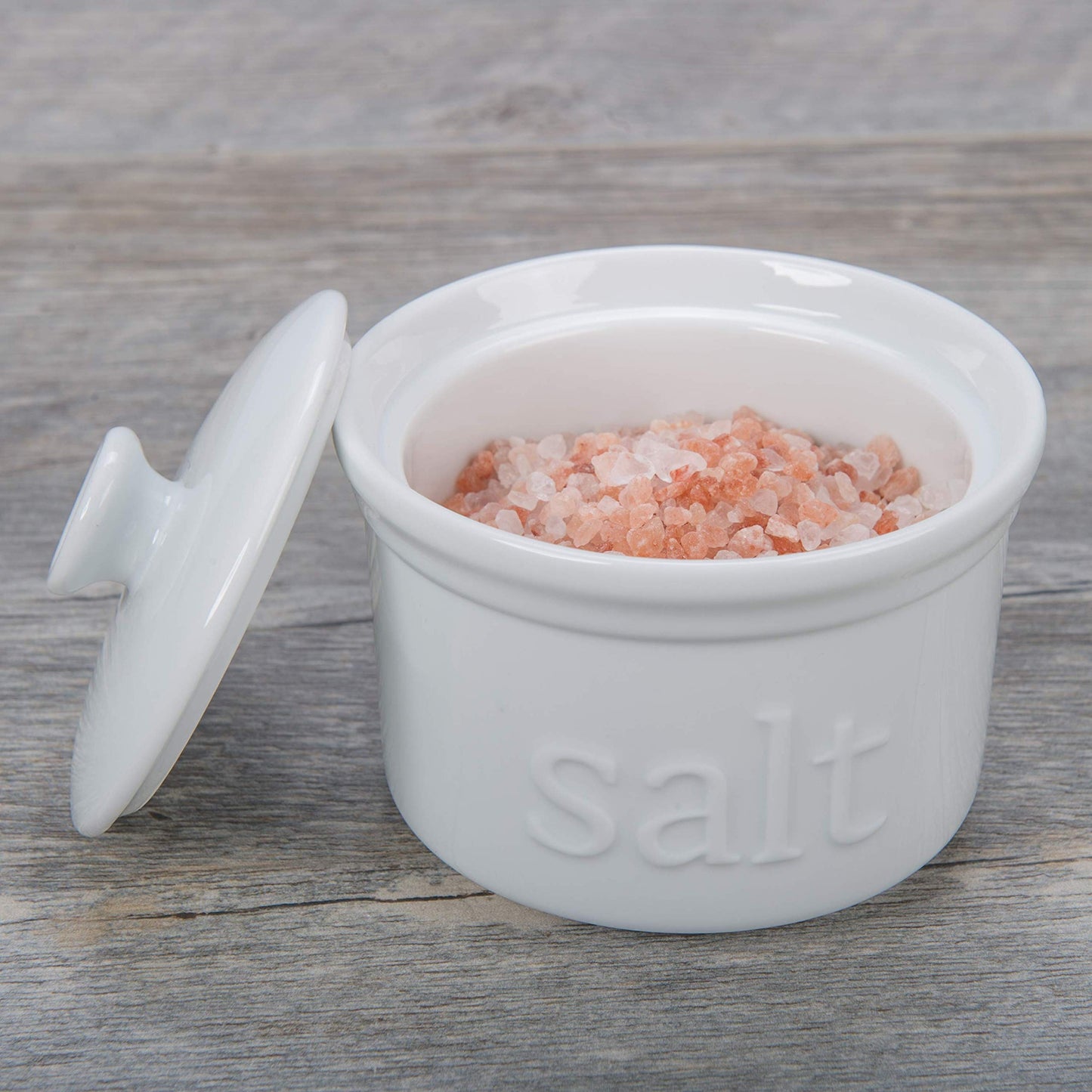 BIA Cordon Bleu 10-Ounce Salt Box with Lid, White