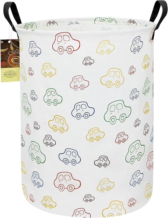 HUNRUNG Laundry Hamper, Large Canvas Fabric Lightweight Storage Basket Toy