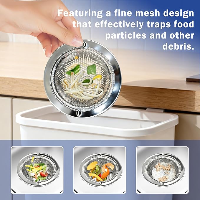 2 Pack Kitchen Sink Drain Strainer