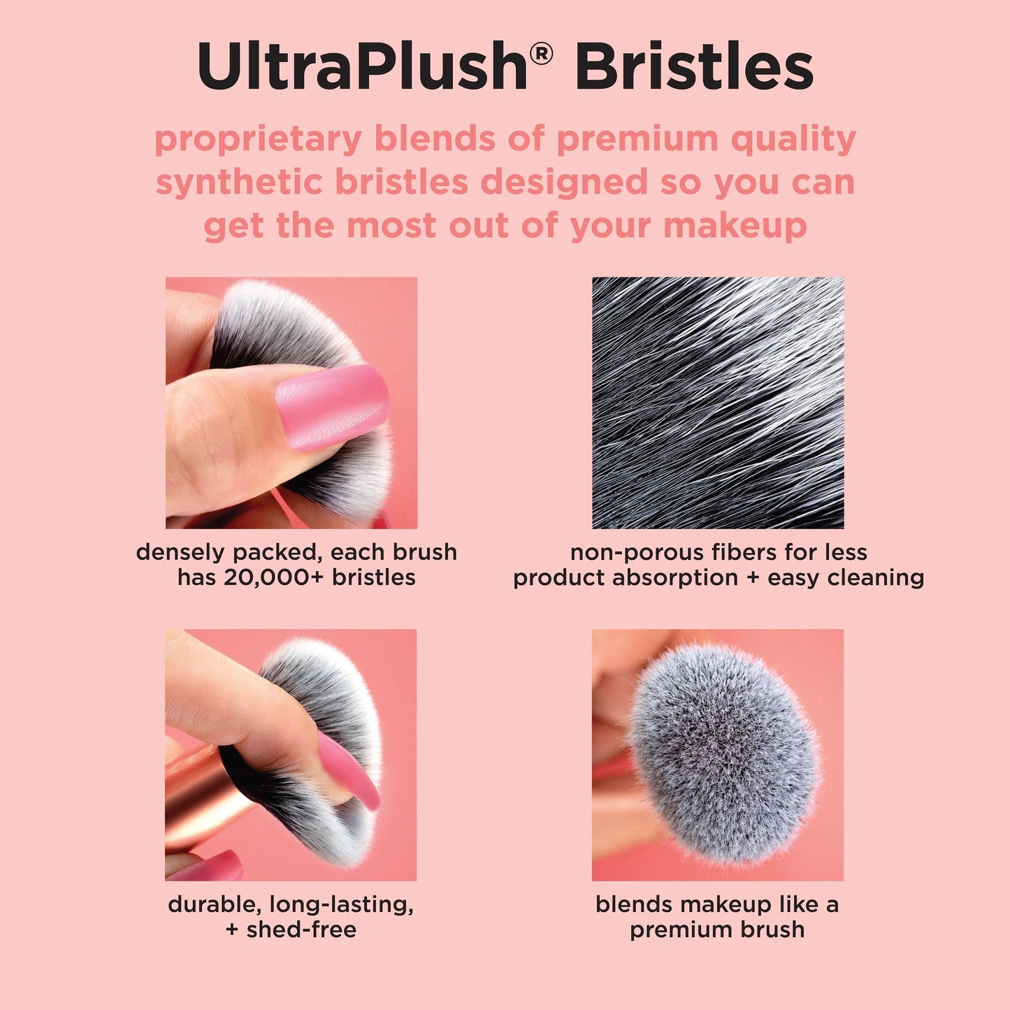 Real Techniques Cherry On Top Mini Marshmallow Puff Trio, Mini Makeup Puffs For Concealer & Foundation, Spot Correcting & Blending, Dry Use Beauty Sponge, Travel Size, Vegan & Cruelty-Free, 3 Count