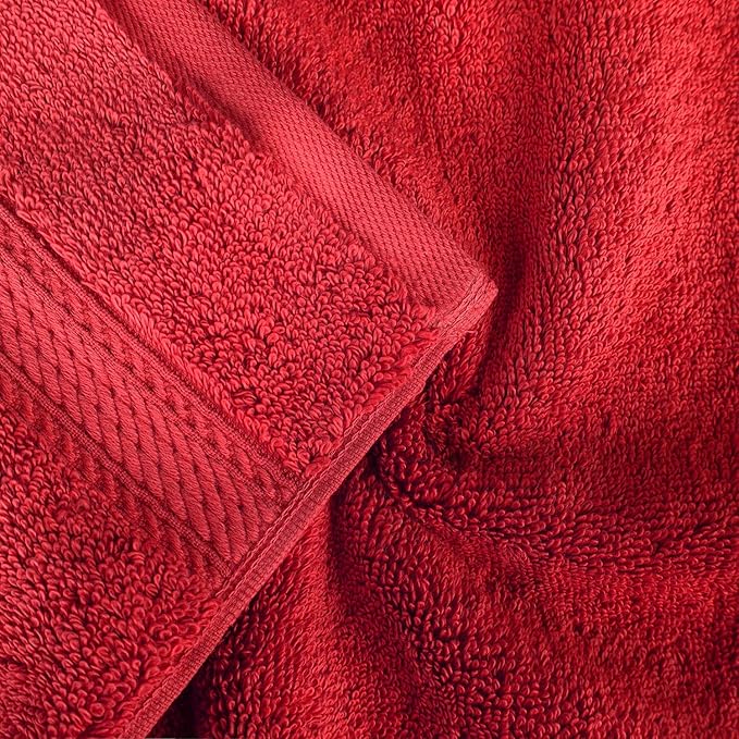 SUPERIOR Egyptian Cotton Pile 8 Piece Towel Set, Includes 2 Bath, 2 Hand