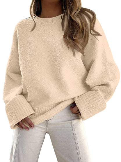 LILLUSORY Women's Oversized Sweaters Fuzzy Chunky Warm Pullover Sweater