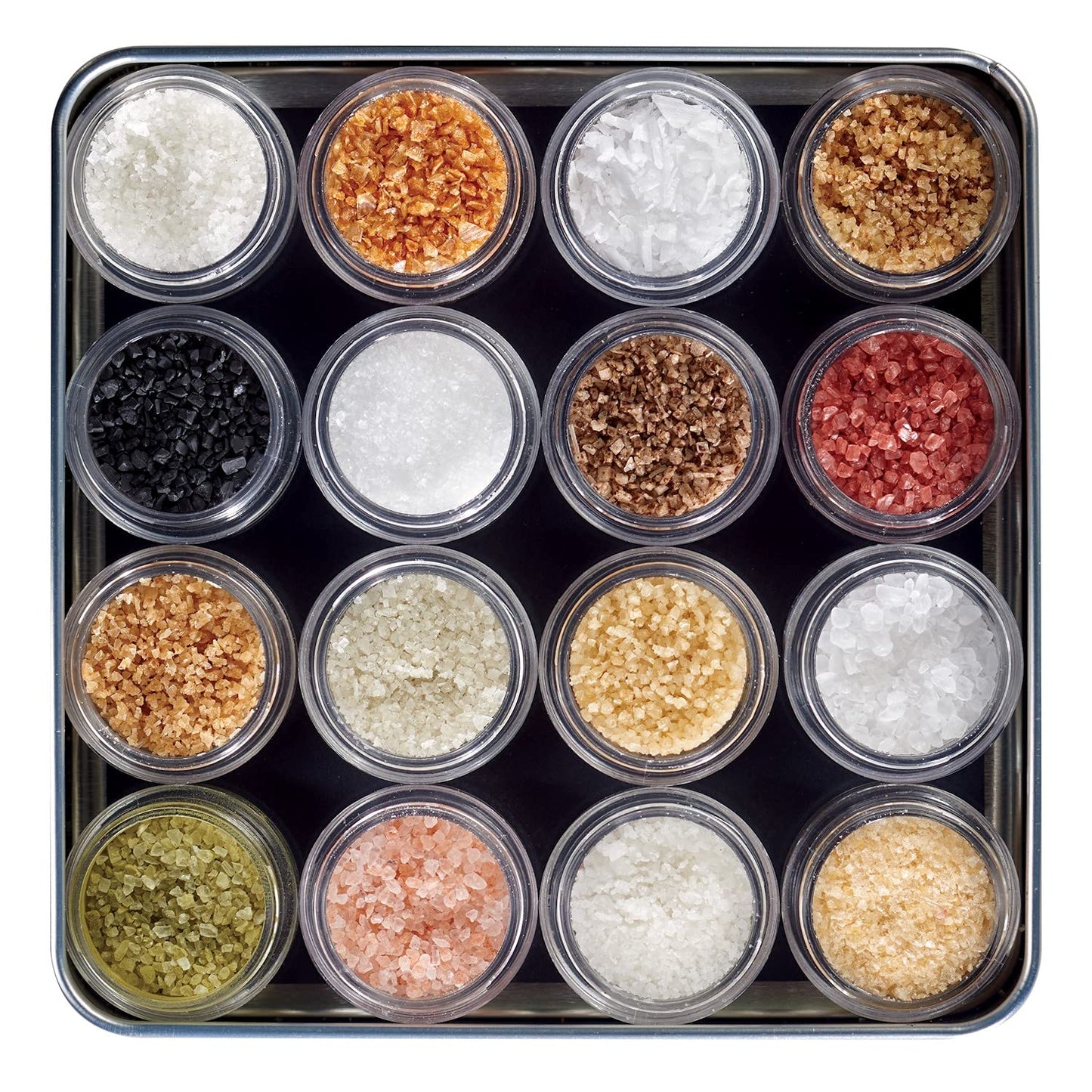 Salts of the 7 Seas Gourmet Sea Salt Sampler, 16 Unrefined All-Natural Sea Salts, Gift Set for Cooking, Grilling & Finishing