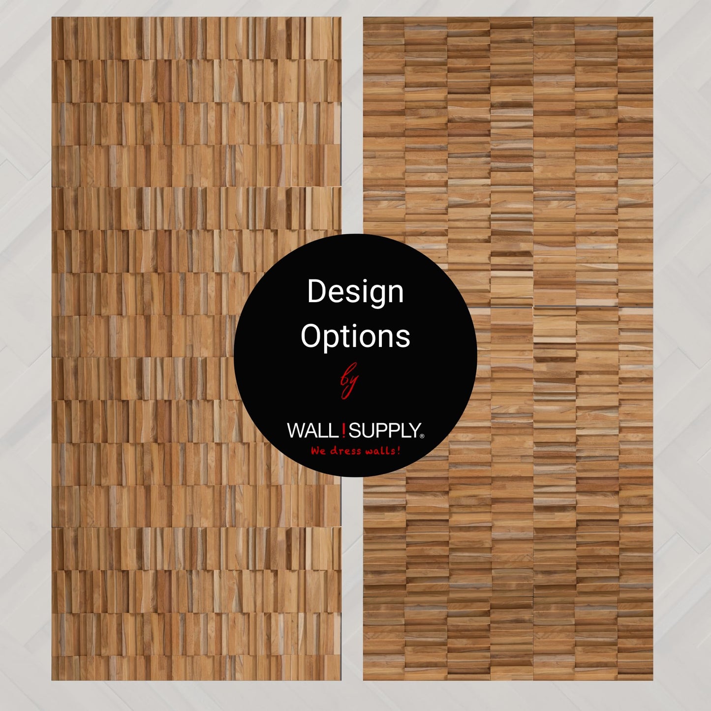 Wall!Supply 3D Wall Panels – Reclaimed Vertical Asian Teak Wood – Home Decor Wallpaper Alternative for Living Room, Bedroom & Office – Easy DIY Installation – 16 Pack, Covers 11.15 Sq Ft