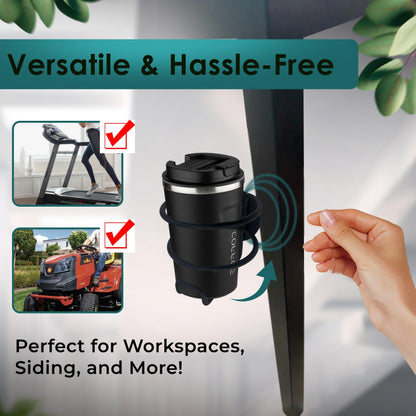 Skywin Magnetic Cup Holder, Magnetic Water Bottle Holder for Truck & Treadmil Drink Holder for Car Yacht, Truck, RV - Installs on Walls and Railings, Perfect for Cans, Bottles & Cups